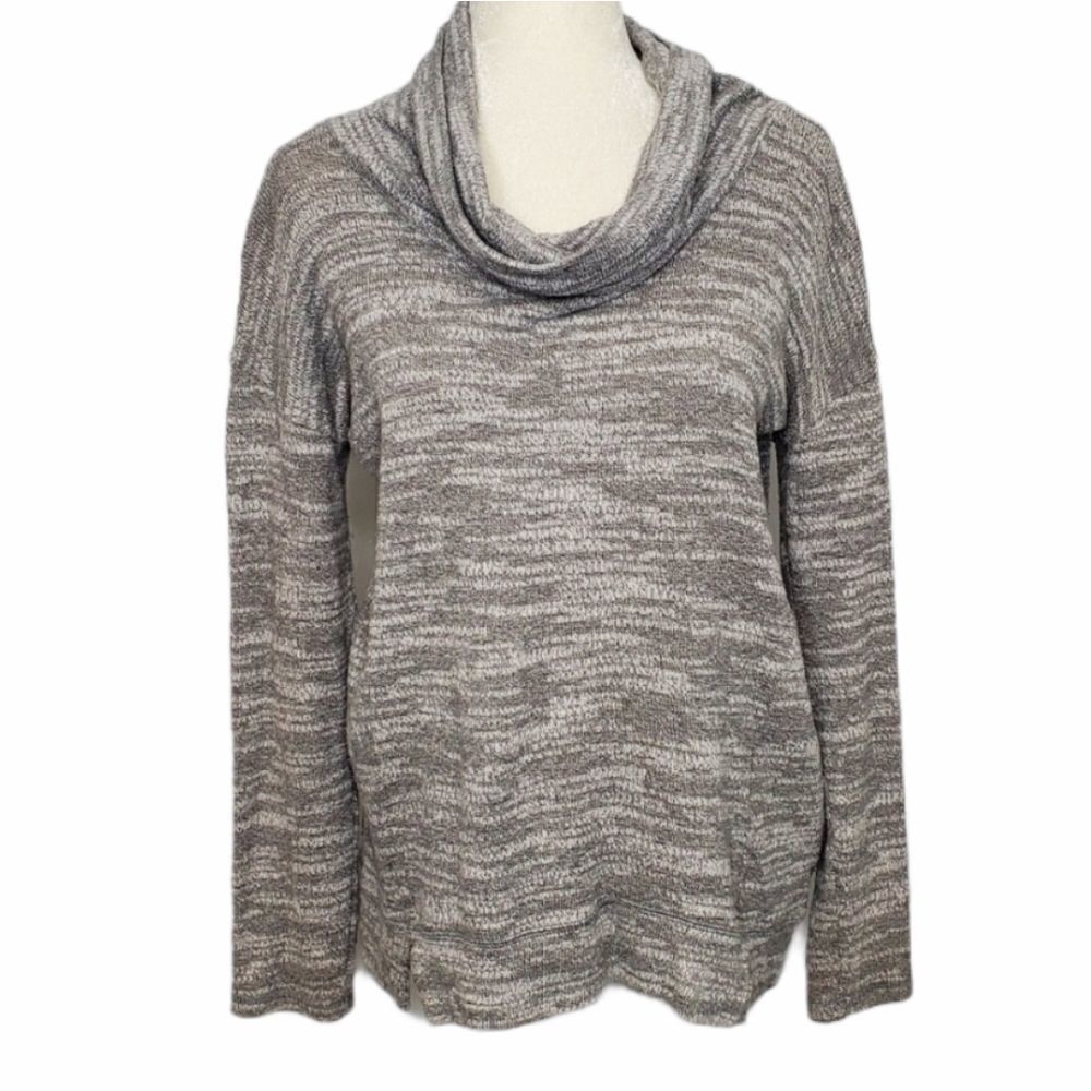 AERIE sweatshirt gray cowl‎ neck oversized knit top S